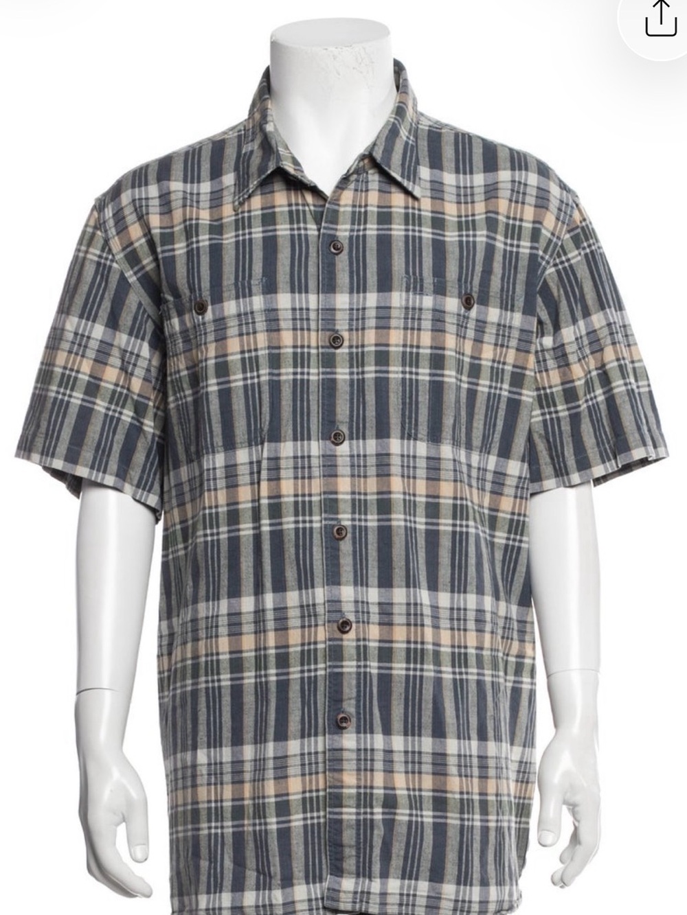 RRL Double RL Ralph Lauren Made in USA Plaid Short Sleeve Work Shirt XXL